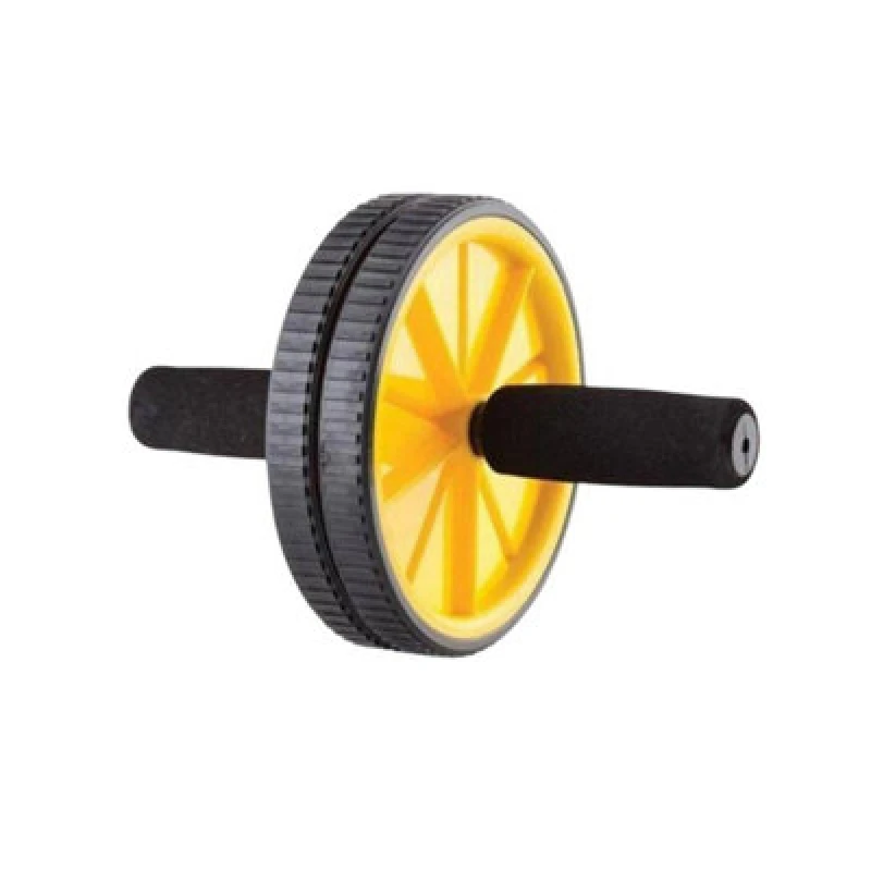 Image of 1000 Mile 1000 Mile Bourgini Foam Handle Ab Roller Core Strength Fitness Workout Black and Yellow Size: 1 Black 1 Unisex 8718448067975