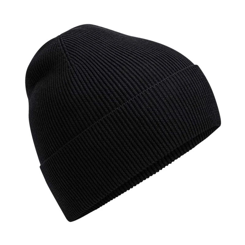 Image of Beechfield Mens Fine Knit Beanie in Black Male One Size