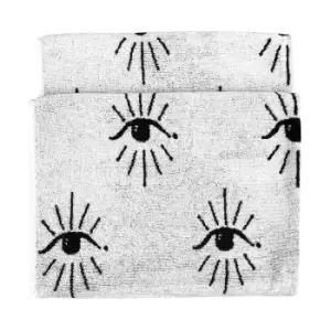 Image of Theia Abstract Eye Bath Towel Ivory