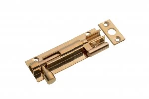 Image of Wickes Necked Barrel Bolt - Brass 76mm
