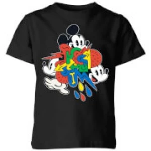 Image of Disney Mickey Mouse Vintage Arrows Kids T-Shirt - Black - 7-8 Years