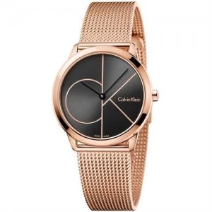 Image of Calvin Klein Ladies Minimal Rose Gold Plated Watch - K3M22621