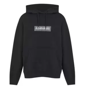 Image of Napapijri Box Logo Hoodie - Black