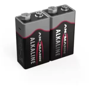 Image of Ansmann 6LR61 Red-Line 9 V / PP3 battery Alkali-manganese 9 V 2 pc(s)