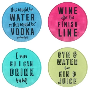 Image of Slogan Glass Coasters
