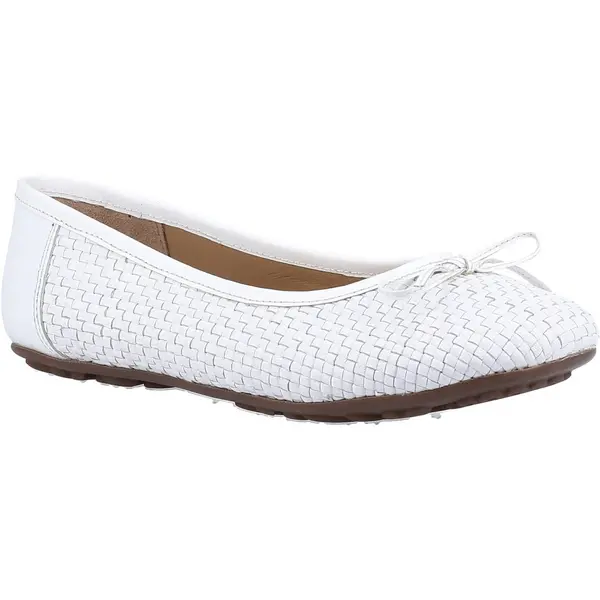 Image of Hush Puppies Womens Janelle Woven Leather Ballerina Shoes UK Size 7 (EU 41)