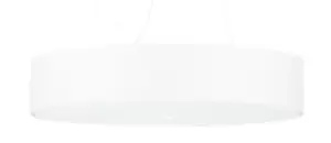 Image of Skala Cylindrical Pendant Light White 60cm E27