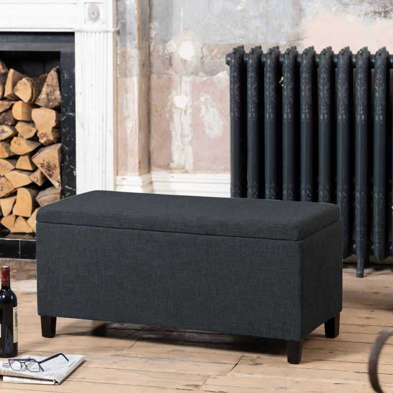 Image of Artemis Home Henbury Storage Ottoman in Black Unisex