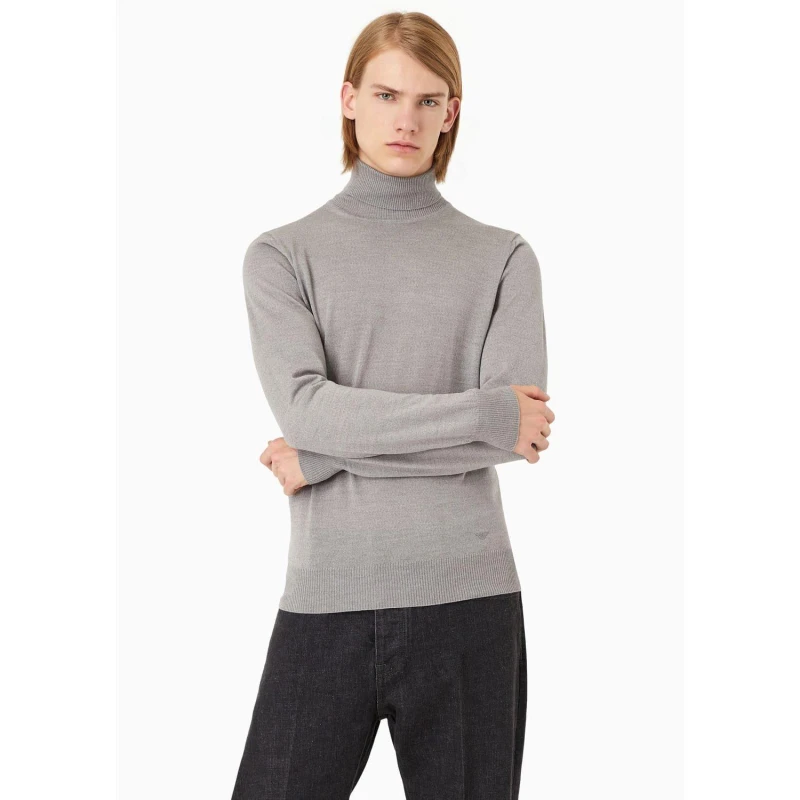 Image of Emporio Armani Rollneck Sweater Grey male 2XS