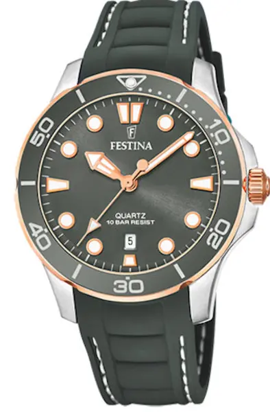 Image of Festina Watch Three Hands Date Ladies - Grey FST-046