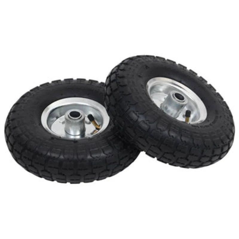 Image of VIDAXL Vidaxl - Sack Truck Wheels 2 pcs Rubber 4.10/3.50-4 (260x83) 8718475616238