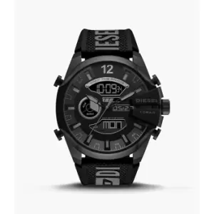 Image of Diesel Mens Mega Chief Ana-Digi Silicone Watch - Black