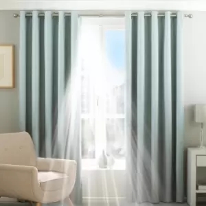 Image of Twilight Thermal Blackout Eyelet Curtains Duck Egg, Duck Egg / 229 x 137cm
