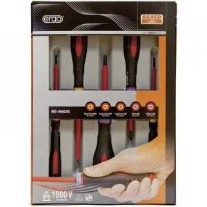 Image of Bahco Ergo Electrician Screwdriver set 5 Piece Slot, Pozidriv