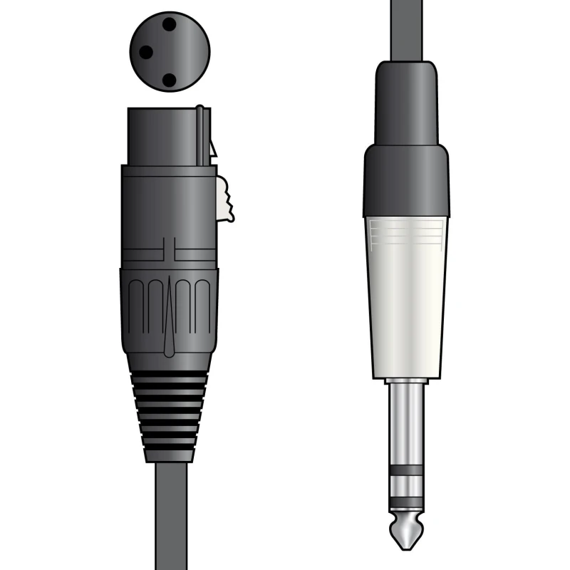 Image of Citronic 6m Classic Audio Leads XLR Female - 6.3mm TRS Jack Plug AVS-121917 Audio Cable