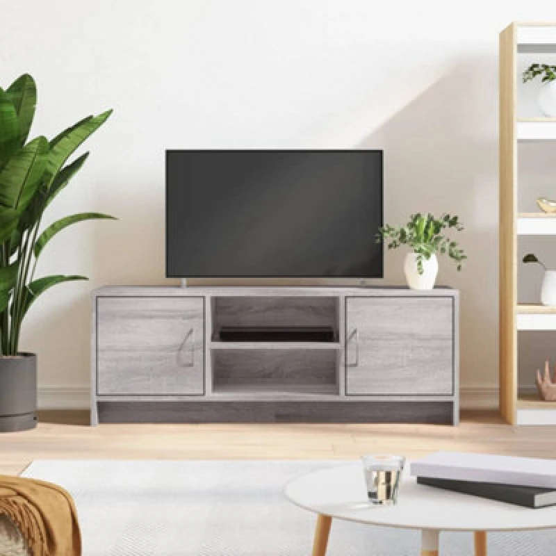 Image of Vidaxl TV Cabinet Grey Sonoma 102X30X37.5cm Engineered Wood