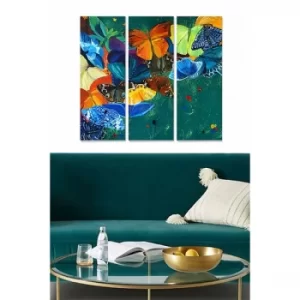 Image of MDF2222074 Multicolor Decorative MDF Painting (3 Pieces)