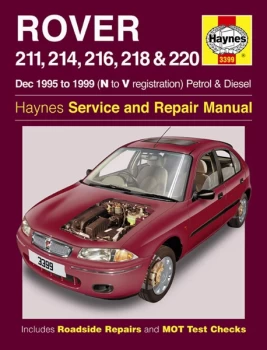 Image of Rover 211, 214, 216, 218 & 220 Petrol & Diesel Dec 95 99 N to V Reg 3399A HAYNES