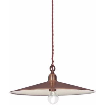 Image of Ideal Lux Lighting - Ideal Lux Cantina - 1 Light Large Dome Ceiling Pendant Copper, E27