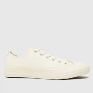 Image of Converse White Crafted Stripes Ox Trainers
