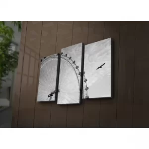 Image of 3PAT?ACT-5 Multicolor Decorative LED Lighted Canvas Painting (3 Pieces)