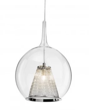 Image of 1 Light Ceiling Pendant Chrome, Clear Glass, G9