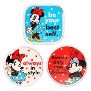 Image of Disney Minnie Mouse Multicoloured Ceramic Gift 3 piece Boxed Trinket Tray Set VC700379L