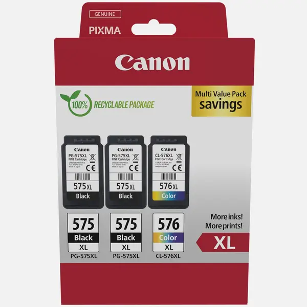Image of Canon PG-575XLx2/CL-576XL High Yield Ink Cartridge Multipack