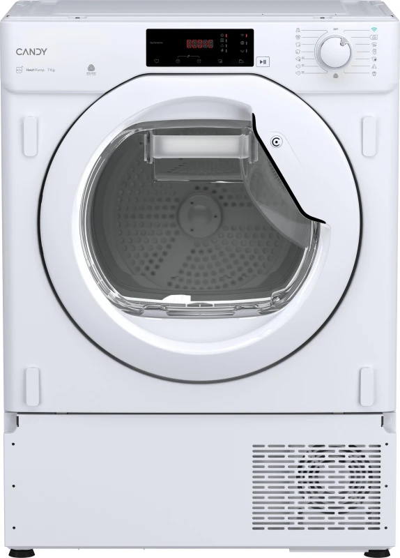 Image of Candy Smart BCTD1 H7A1TE-80 WiFi Connected 7Kg Integrated Heat Pump Tumble Dryer - White - A+ Rated