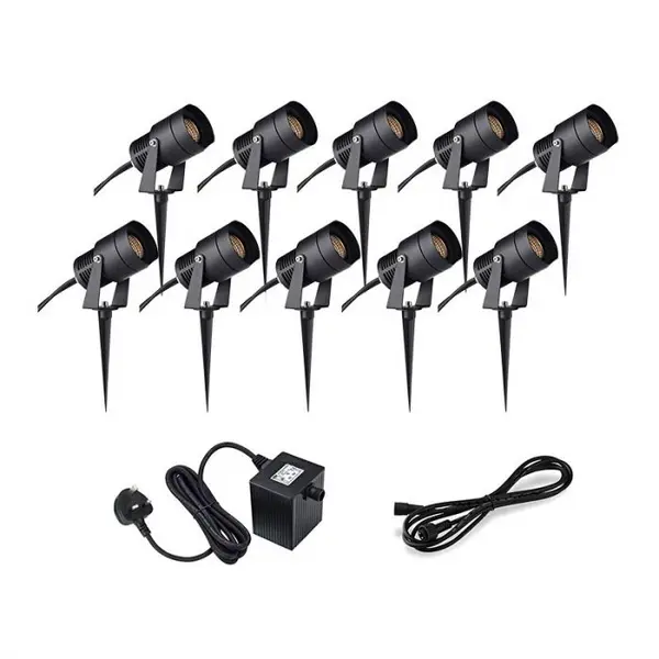 Image of Markslojd Garden 24V - 3W LED Spotlight Kit - 10 Lights