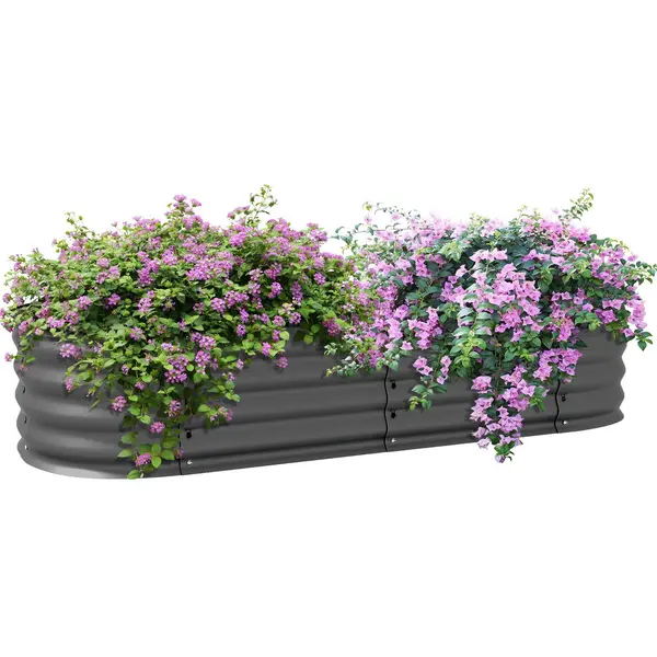 Image of Raised Garden Kit, Metal Elevated Planter Box with Safety Edging