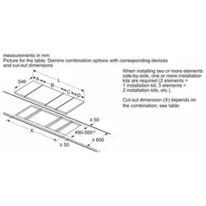Image of Neff TL13FD9T8 N70 30cm Ceramic Domino Hob in Black Glass Stainless Steel