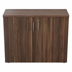 Image of TC Office Regent Low Cupboard Height 800, Dark Walnut