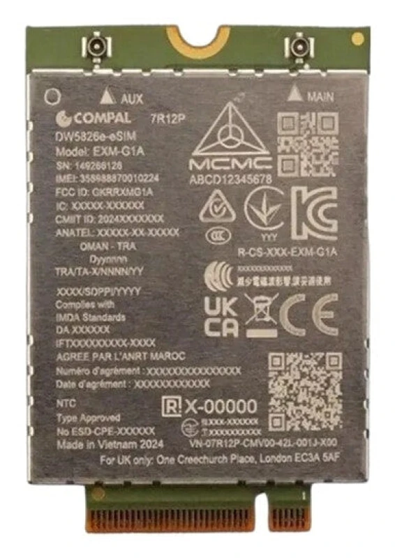 Image of Dell DELL DW5826E Internal WWAN 600 Mbps DELL-9WCV5