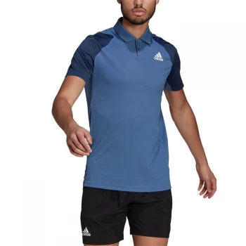Image of adidas Club Performance Polo Shirt - Blue/White
