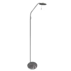 Image of Zenith LED Reading Lamp Steel Brushed, Plastic Matt