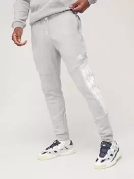 Image of adidas Future Icons 3 Stripe Pants - Medium Grey Heather, Size S, Men