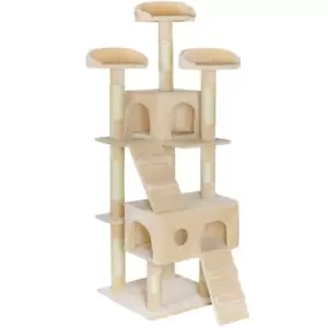 Image of Tectake Cat Tree Scratching Post Mogli - Cream