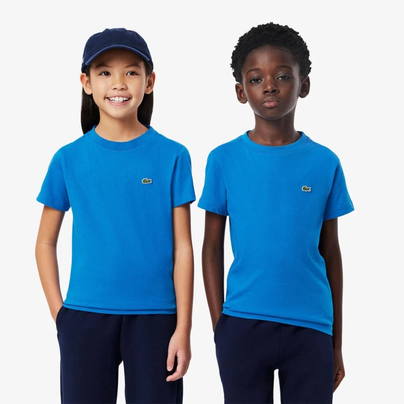 Image of Lacoste Lacoste Lacoste Basic Logo T-Shirt Juniors - Blue 3 - 4 Years Male