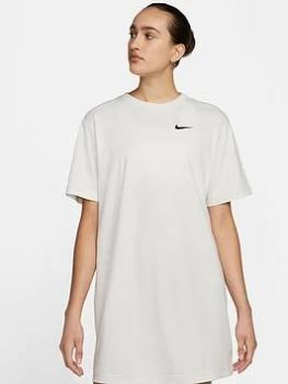 Image of Nike Swoosh Short Sleeve Dress - Off White, Size S, Women