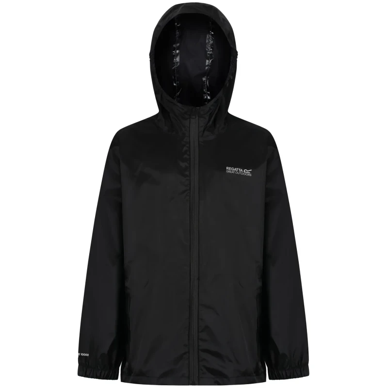 Image of Regatta Kid Pack It III Waterproof Jacket - Black C7-C8yrs