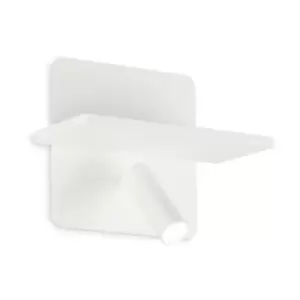 Image of Ideal Lux PIANO 2 Light LED Reading Light White, In-Built Switch, 3000K, Non-Dim