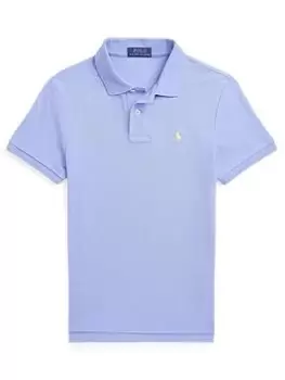 Image of Ralph Lauren Boys Classic Short Sleeve Slim Polo - Harbour Island Blue Size 7 Years=S