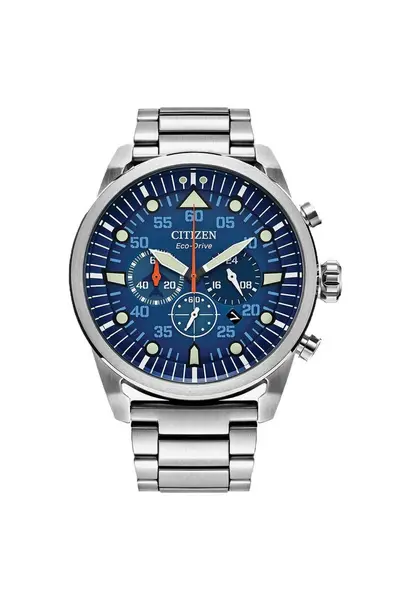 Image of Citizen Eco-Drive Chronograph Stainless Steel Classic Watch - Ca4211-72L Blue