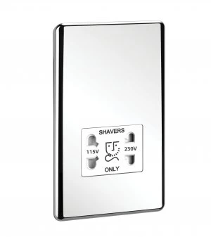 Image of Wickes Single Dual Voltage Shaver Socket - Chrome