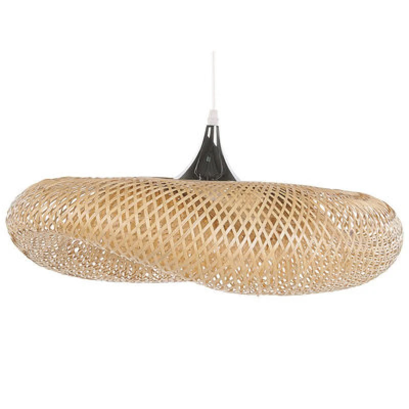 Image of BELIANI Beliani - Boho Pendant Lamp Bamboo Wood One Light Dining Room Light Wood Boyne 230258