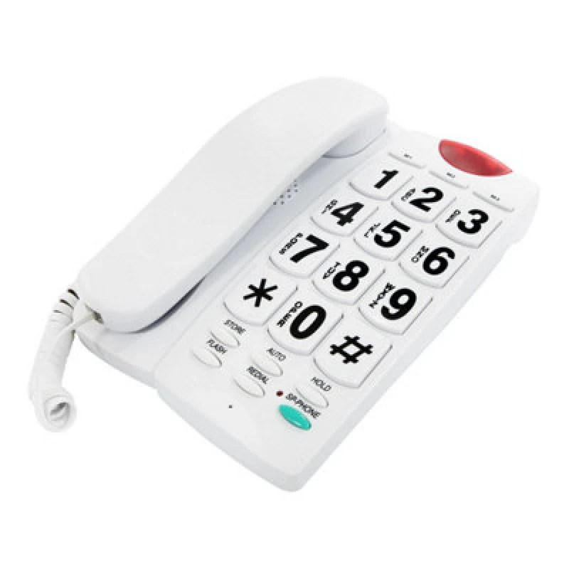 Image of Benross Jumbo Button Telephone & LED Light - White 44589
