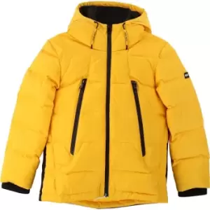 Image of Boss Boys Yellow hooded down jacket - Yellow