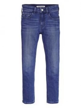 Image of Calvin Klein Jeans Boys Tapered Jeans - Blue