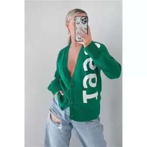 Image of I Saw It First Green Year Varsity Cardigan - Green
